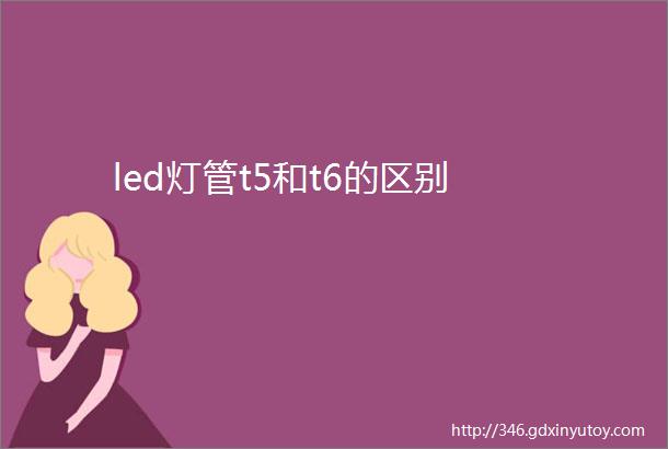 led灯管t5和t6的区别