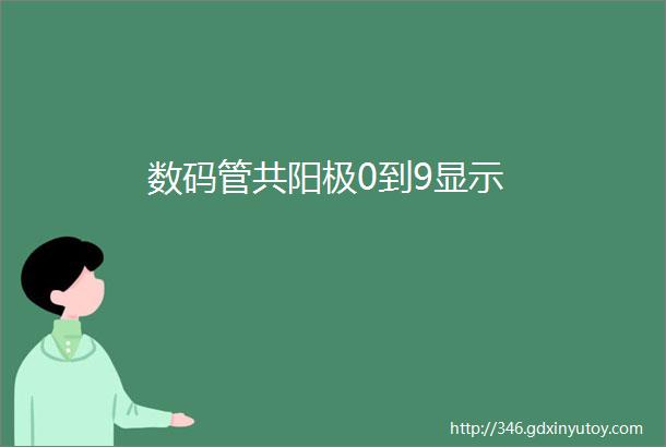 数码管共阳极0到9显示