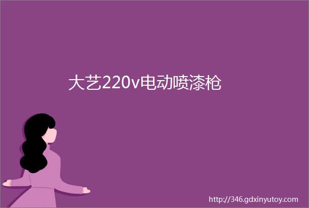 大艺220v电动喷漆枪