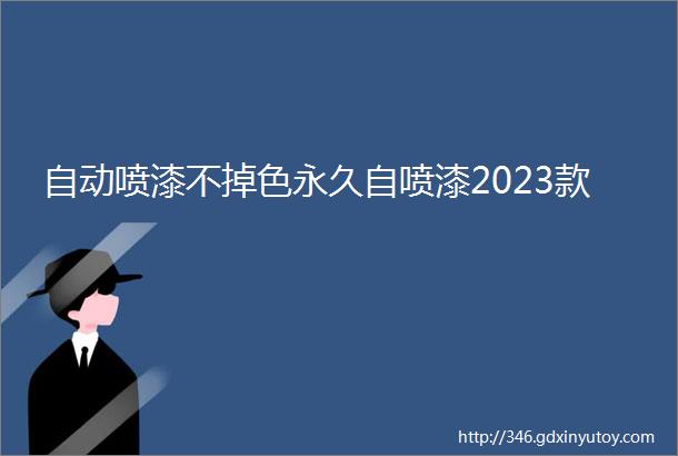 自动喷漆不掉色永久自喷漆2023款