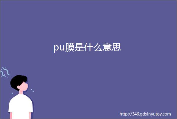 pu膜是什么意思