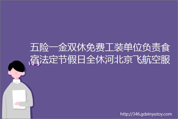 五险一金双休免费工装单位负责食宿法定节假日全休河北京飞航空服务有限公司招聘保定招聘网1223招聘信息汇总1