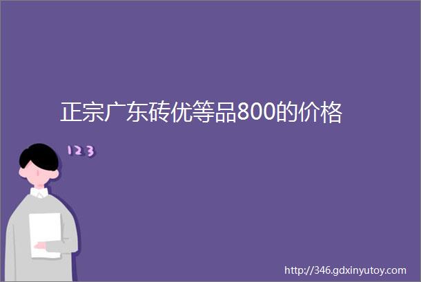 正宗广东砖优等品800的价格