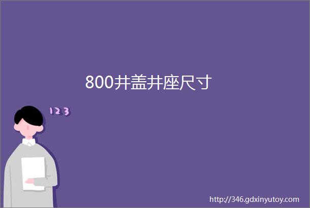 800井盖井座尺寸