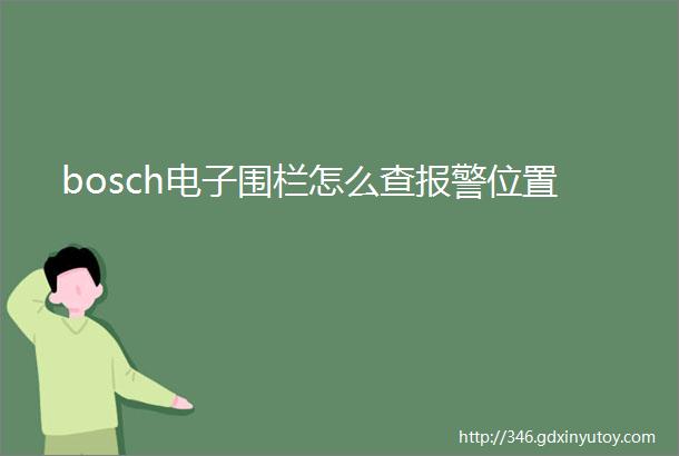 bosch电子围栏怎么查报警位置