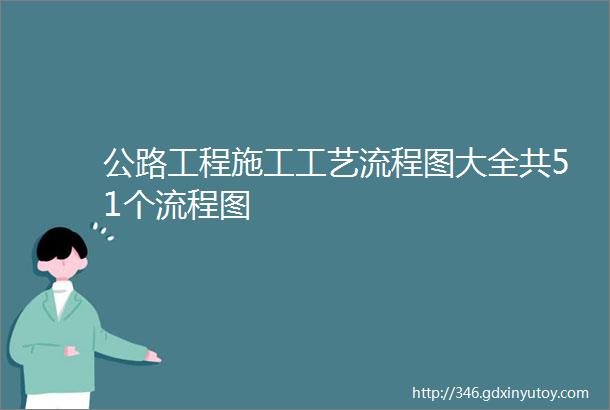 公路工程施工工艺流程图大全共51个流程图